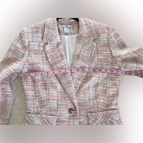 Cache Twill Blazer Size 4 - Picture 3 of 11